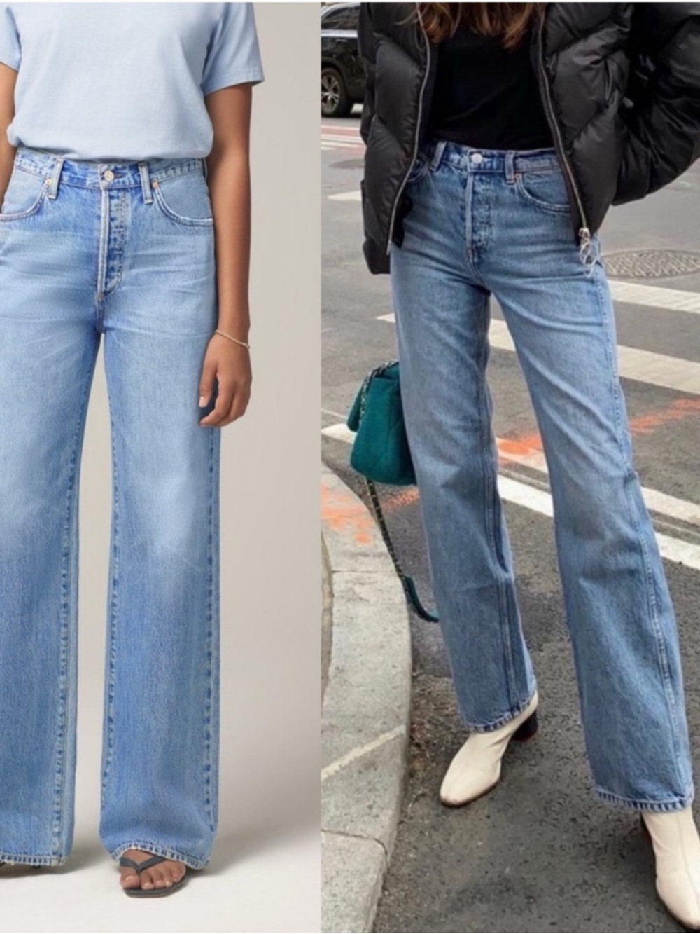 Citizens of Humanity Jeans Annina Wide Leg High Rise in Tularosa Blue Wash
